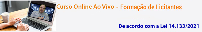 Curso de Aprendizagem e Aprimoramento em Licitações Online Ao Vivo